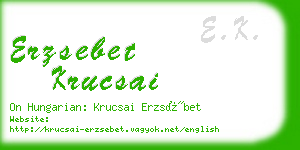 erzsebet krucsai business card